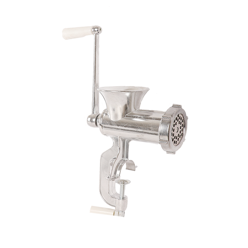 فرامة لحم يدوية معدنية متعددة الإستخدام مع مقبض يدوي موديل JCW-B12 - فضي