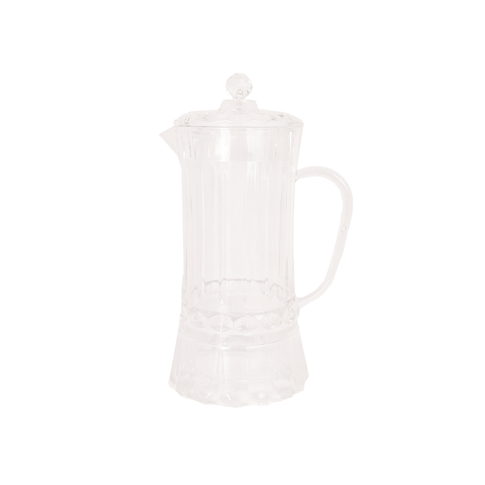 جاك بلاستيكي مع 6 كاسات شفافة دائرية - موديل AW974