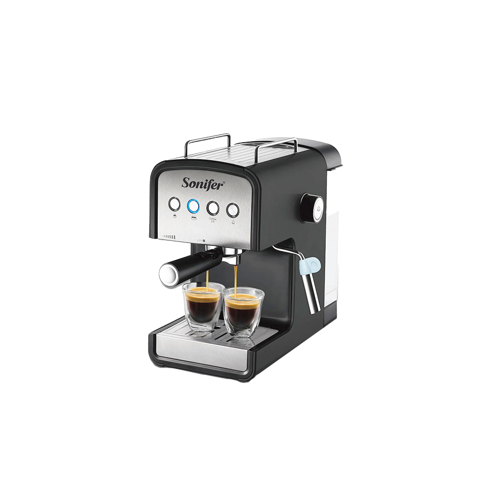 ماكينة قهوة إسبريسو كهربائية أوتوماتيكية سونيفر قوة 850 وات موديل SF-3529 - أسود