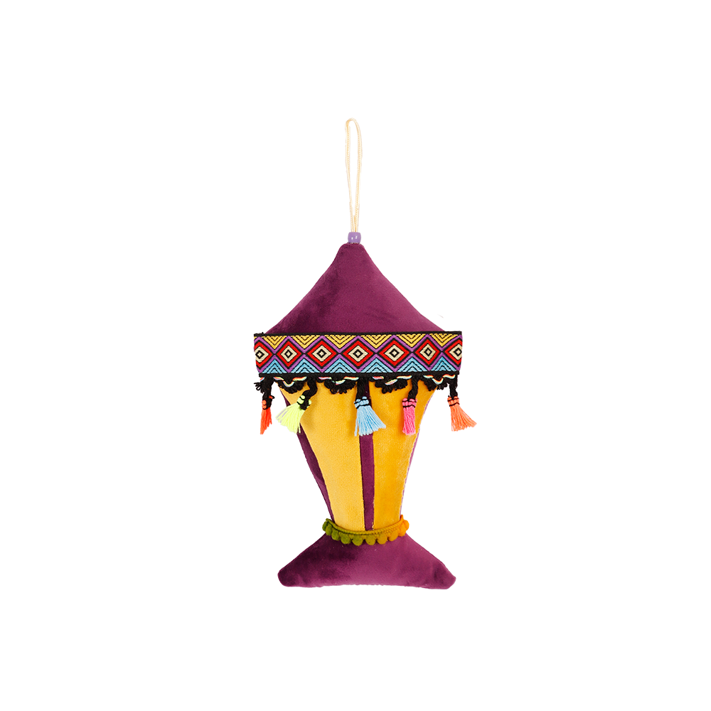 تعليقه ديكو لرمضان محشوة بشكل فانوس صغير من الوسام-purple