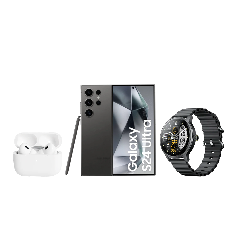 باكج سامسونج جالكسي 24 الترا مجدد وكالة بلأضافة الى ورايمو ساعه لمس مع كينج لين سماعه راس بلوتوت