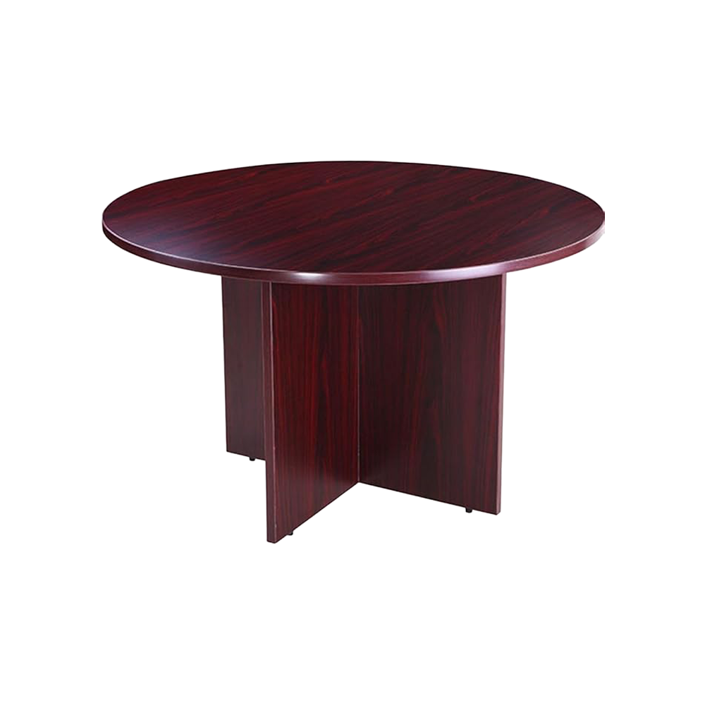 طاولة اجتماع فاخرة دائرية - احمر غامق