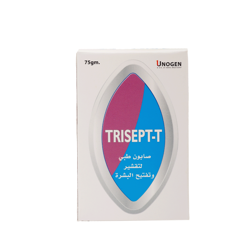 صابونة ترايسبت تي من يونوجين الطبية للتقشير وتنقية البشرة – 75 جم
