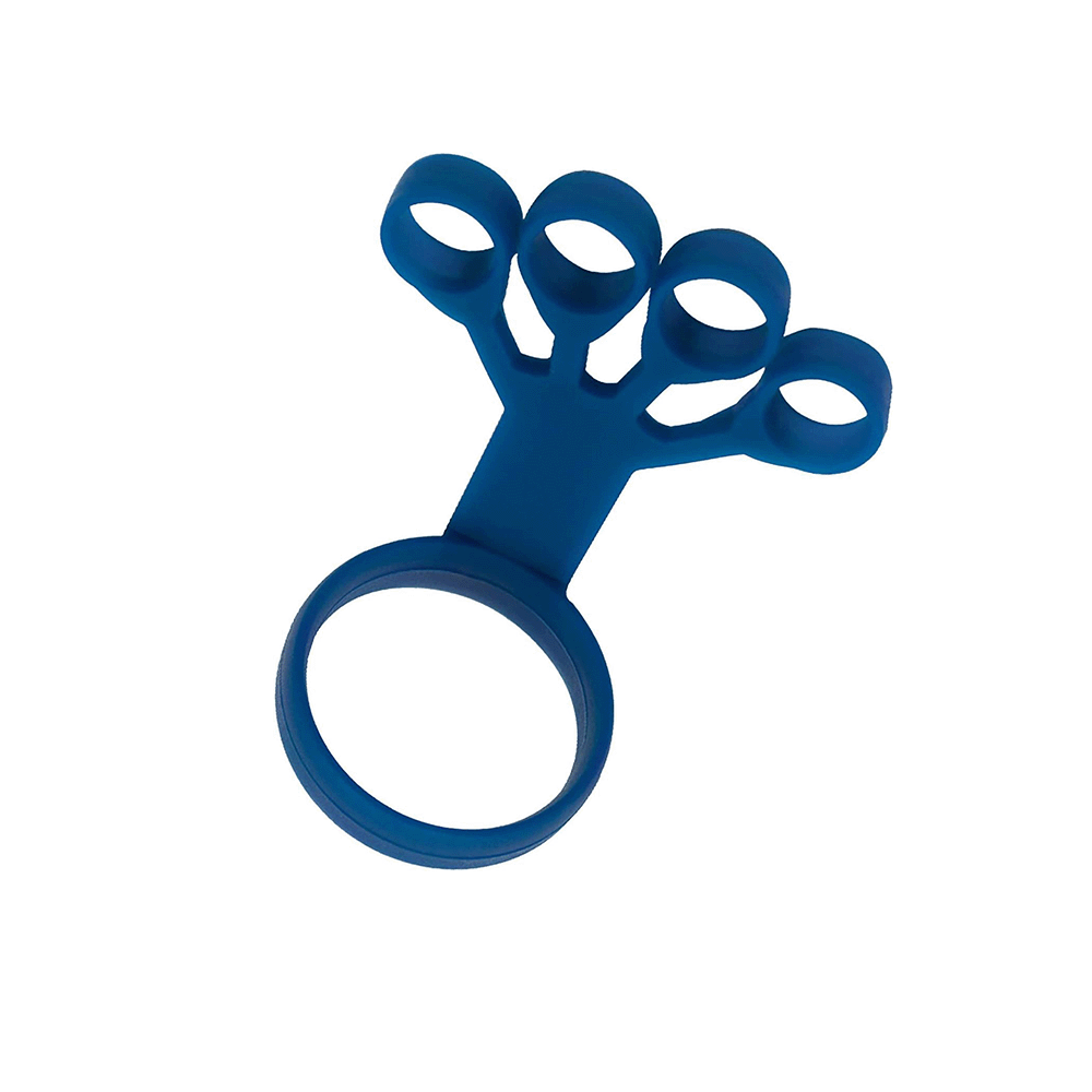 أربطة تمديد الأصابع من السيليكون لتمرين المعصم وتقوية الأصابع موديل B0922YPJQG – أزرق