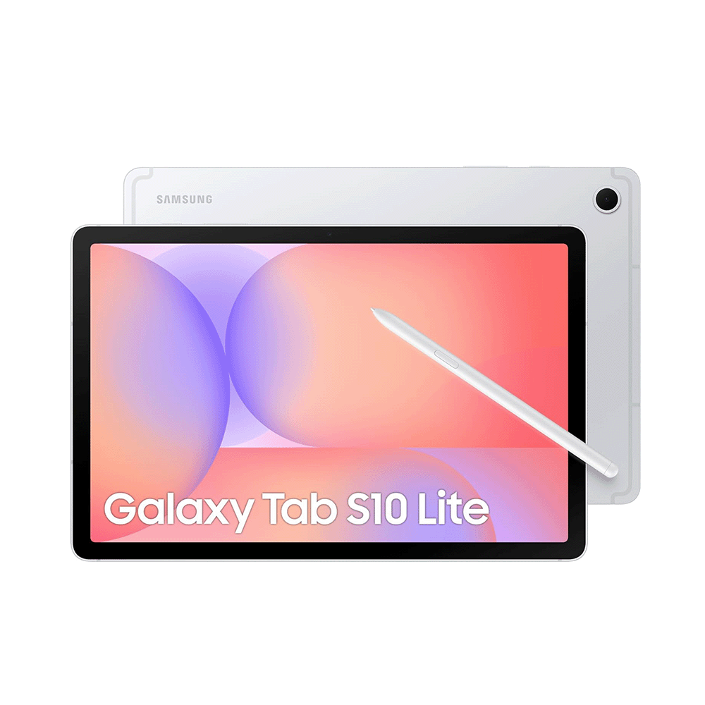تاب سامسونج جالكسي S10 لايت بشاشة 10.9 إنش و سعة تخزين 256 جيجابايت و رام 8 جيجابايت مع كيبورد وغلاف – فضي