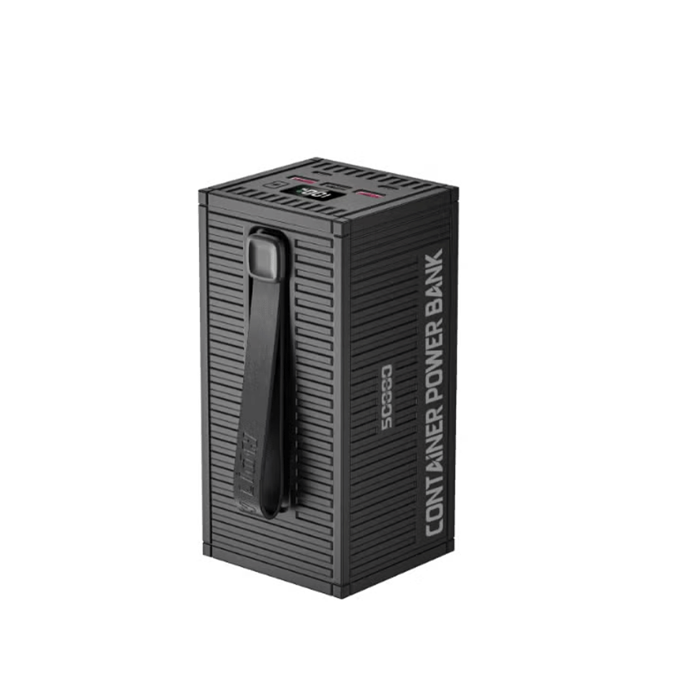 باور بانك جرين ليون سعة 50000 ملّي أمبير وقوة 20 وات شحن سريع مع كابل 4 في 1 - أسود
