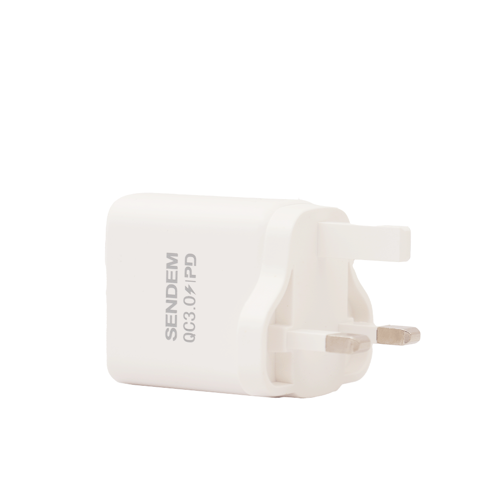 رأس شاحن سيندام بمنفذين و قوة شحن 25 وات موديل YG89 - أبيض