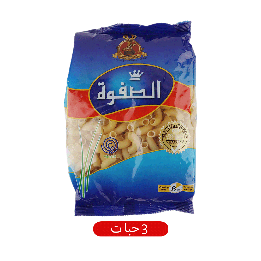 الصفوة مكرونة مقطع عدد 3 حبات - 400 جم