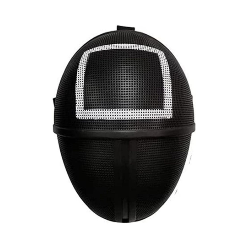 سابو قناع تنكري بتصميم مربع مستوحى من لعبة القرفصاء - 26 x 21سم