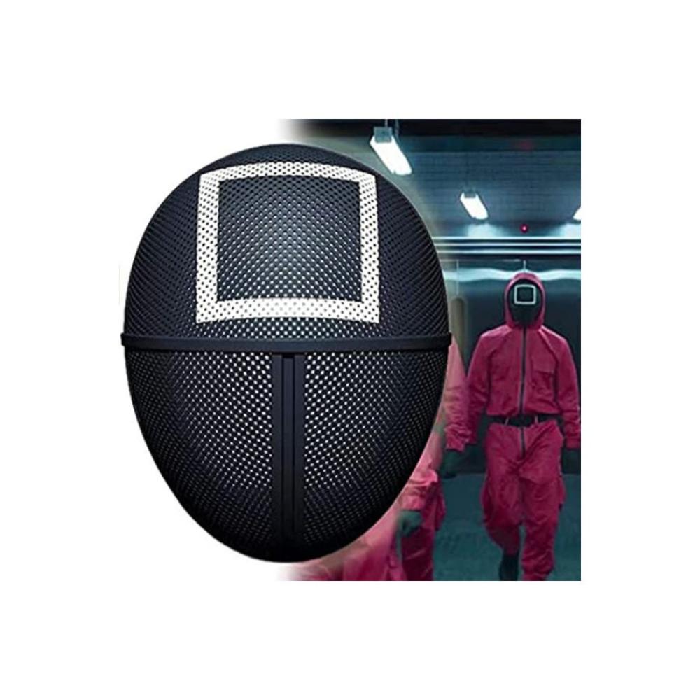 سابو قناع تنكري بتصميم مربع مستوحى من لعبة القرفصاء - 26 x 21سم