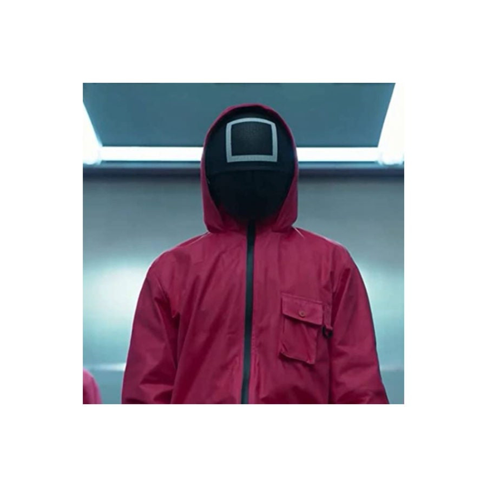 سابو قناع تنكري بتصميم مربع مستوحى من لعبة القرفصاء - 26 x 21سم