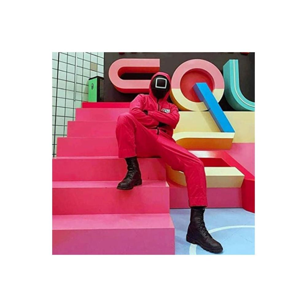 سابو قناع تنكري بتصميم مربع مستوحى من لعبة القرفصاء - 26 x 21سم