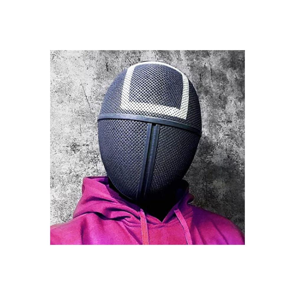 سابو قناع تنكري بتصميم مربع مستوحى من لعبة القرفصاء - 26 x 21سم