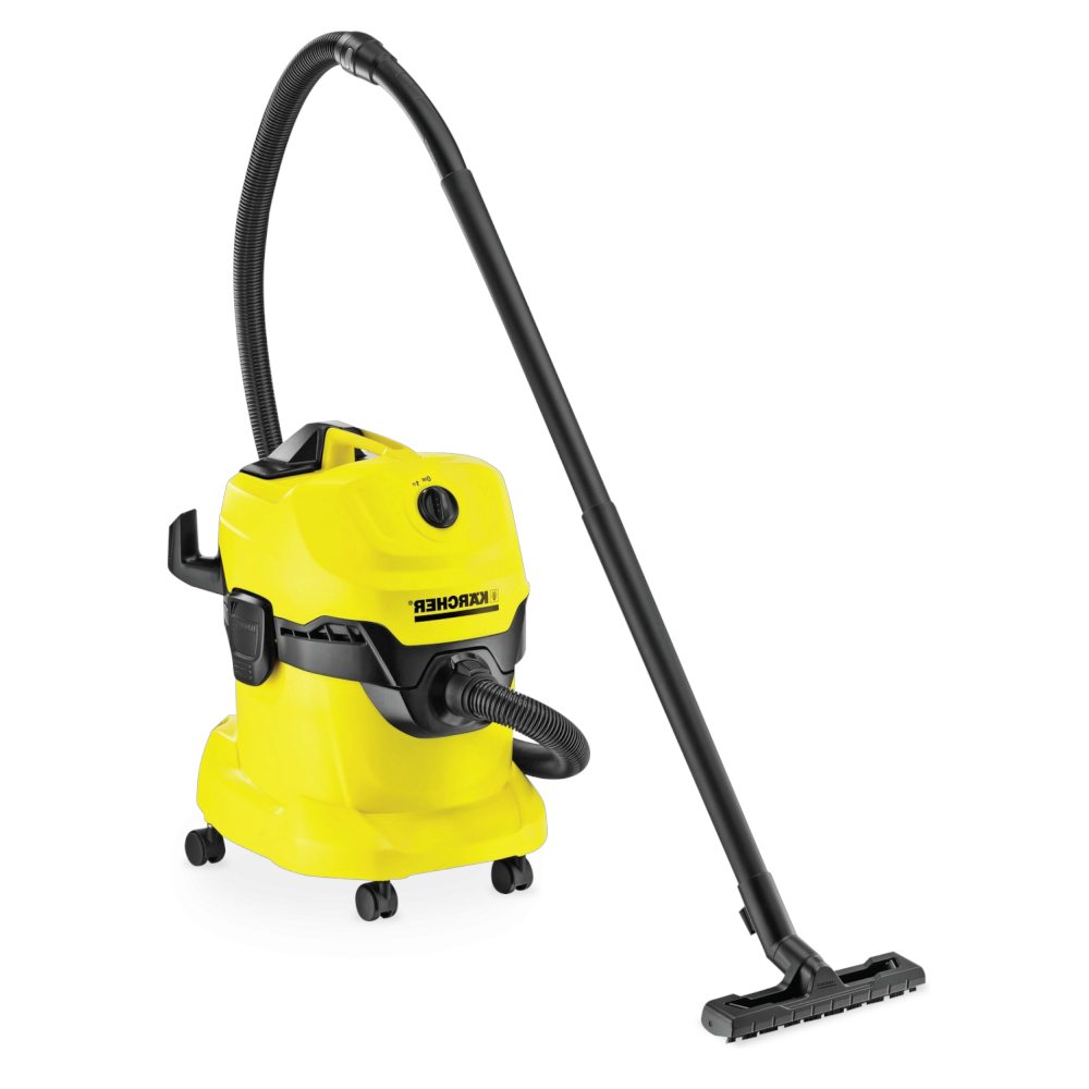 كارشر مكنسة كهربائية متعددة الاستخدامات بقوة 1000 وات وسعة 20 لتر موديل WD4 - أصفر