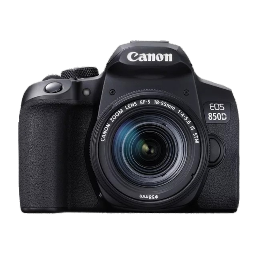 كانون كاميرا رقمية 4K بعدسة 18-55 ملم موديل EOS 850D STM KIT - أسود