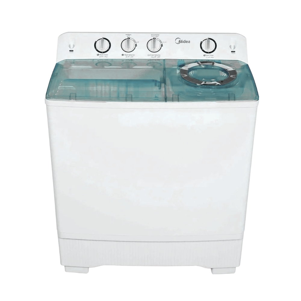 ميديا غسالة كهربائية بحوضين سعة 16 كجم وقوة 740 وات موديل MTE-160-P1201Q - أبيض