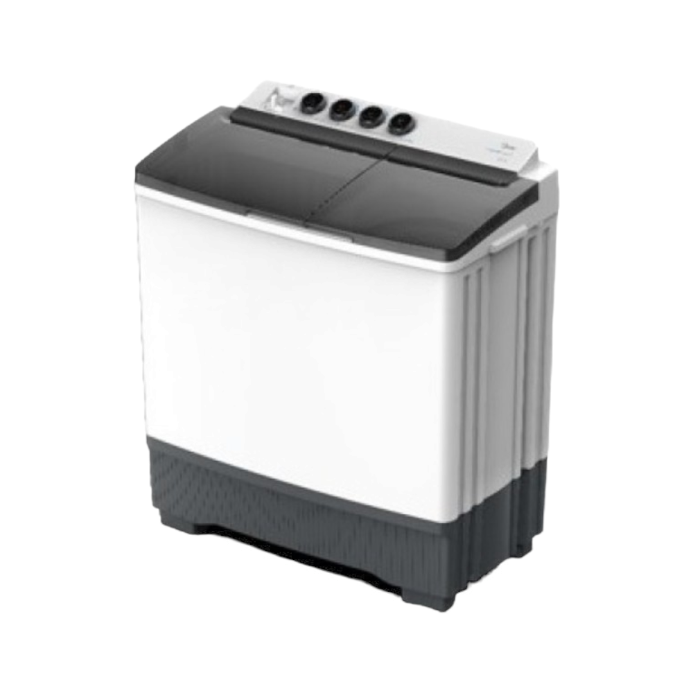 ميديا غسالة كهربائية بحوضين سعة 12 كجم وقوة 630 وات موديل MT100W120/W-GCC - أبيض