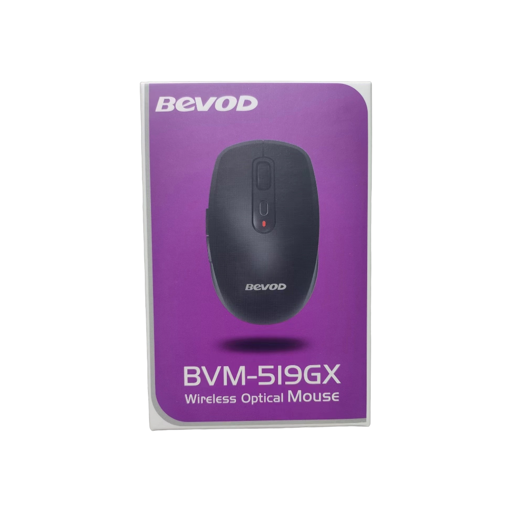بيفود ماوس مكتبي لاسلكي موديل BVM-519GX + كيبورد موديل BVSK-800G- أسود