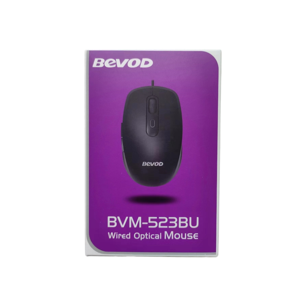 بيفود ماوس مكتبي سلكي موديل BVM-523BU - أسود