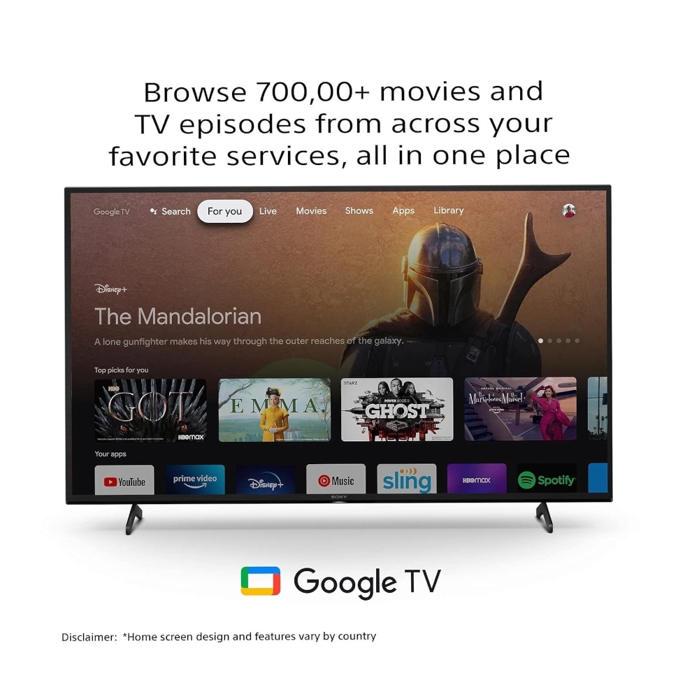 سوني برافيا تلفزيون ذكي بحجم 43 بوصة ودقة 4K يعمل بنظام أندرويد بقوة 96 وات موديل KD43X75K - أسود