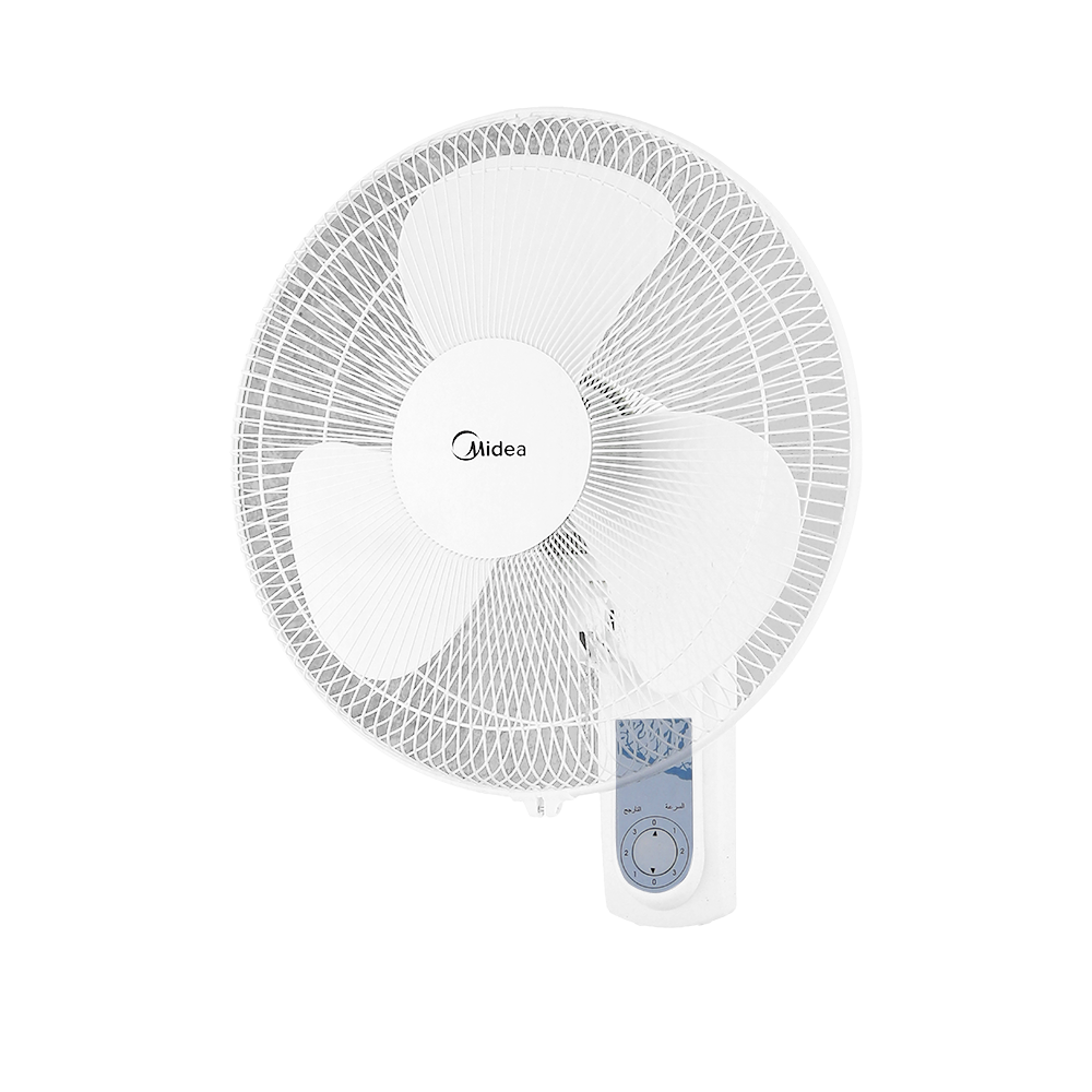 ميديا مروحة حائطية بقوة 50 وات مزودة بثلاث سرعات موديل FW40-6H - أبيض