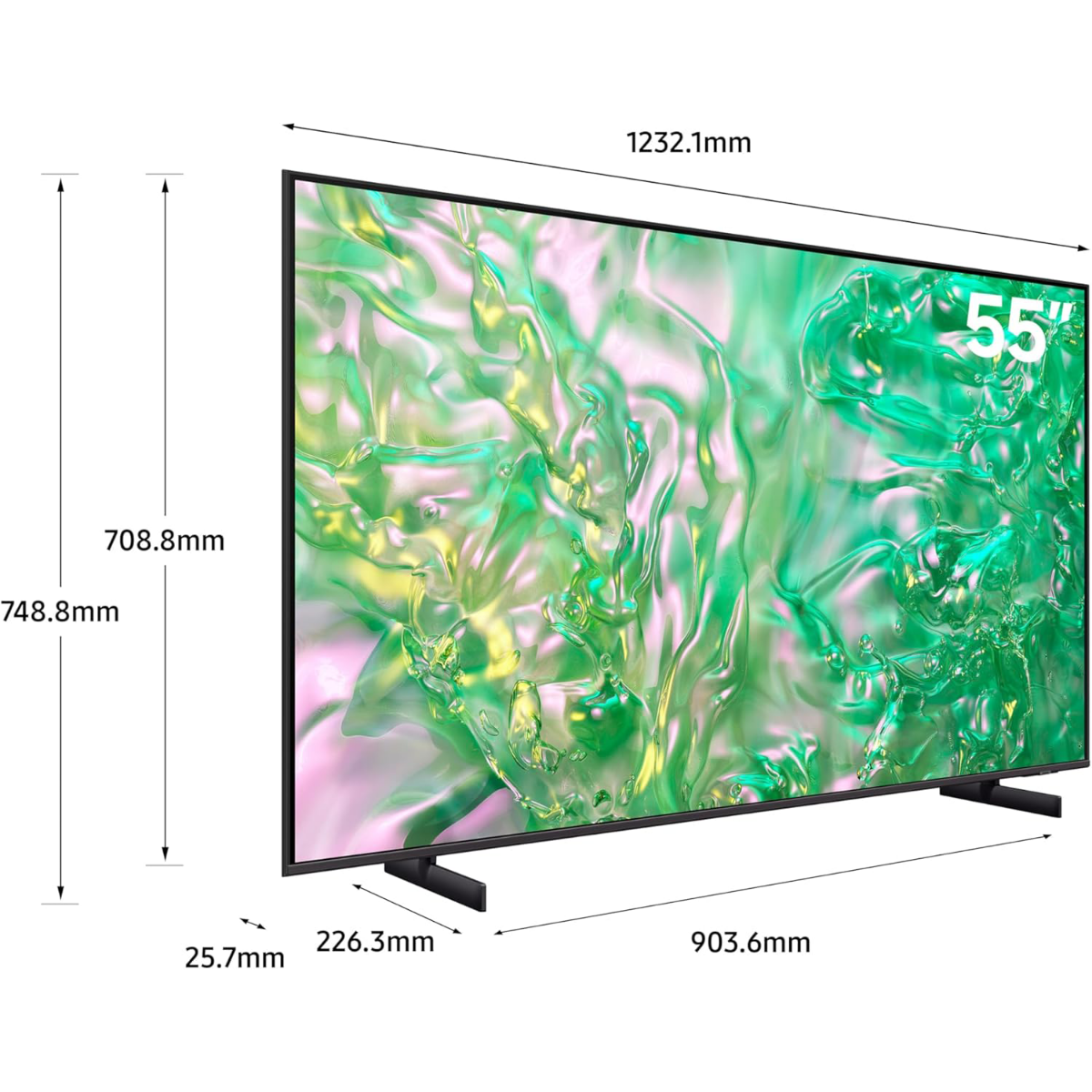 سامسونج تلفزيون سمارت بشاشة كريستال دقة UHD مقاس 55 بوصة موديل DU8000 2024- بني