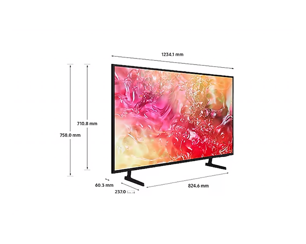 سامسونج تلفزيون ذكي Crystal UHD DU7000 4K Tizen OS مقاس 55 بوصة قوة 130 وات موديل DU7000 - أسود