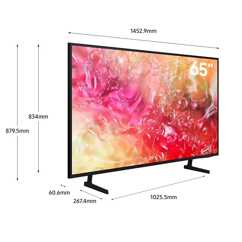 سامسونج تلفزيون ذكي Crystal UHD مقاس 65 بوصة موديل DU7000 - أسود
