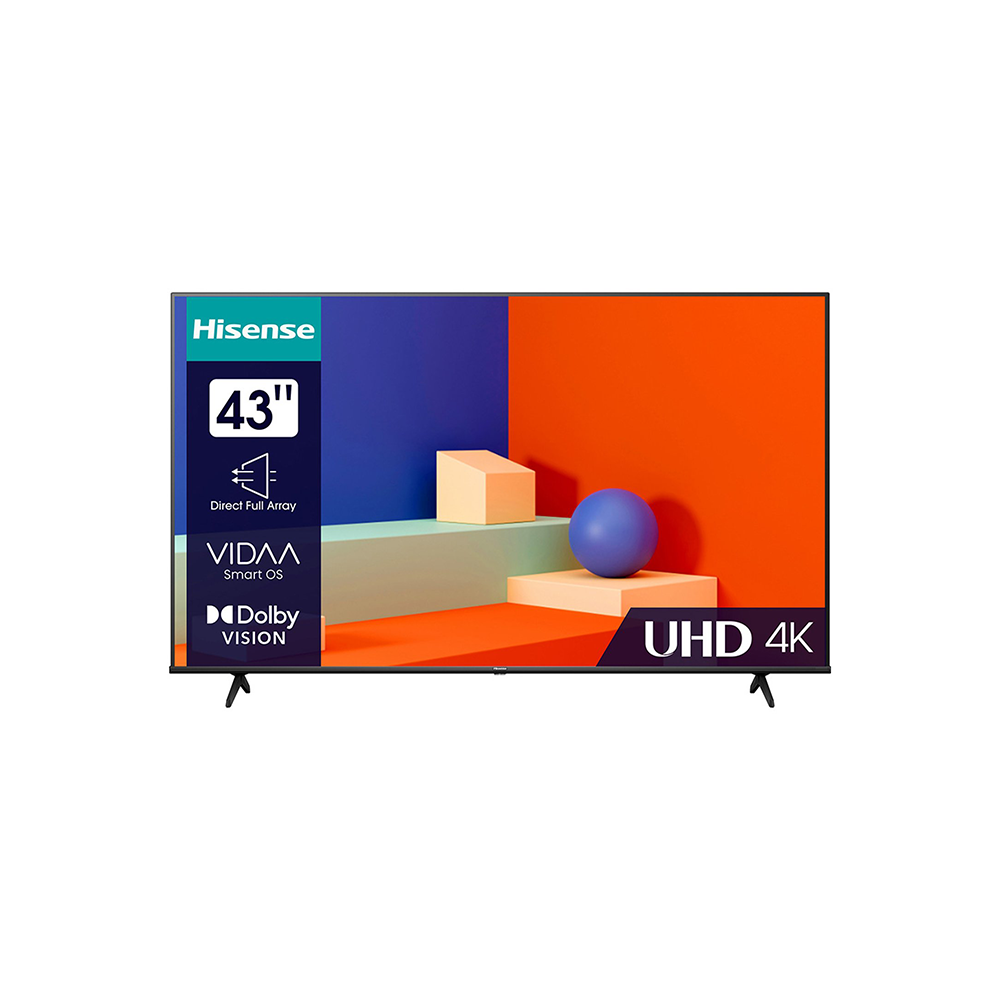 هايسينس تلفزيون سمارت UHD DLED مقاس 43 بوصة قوة 130 وات موديل A62NS - أسود