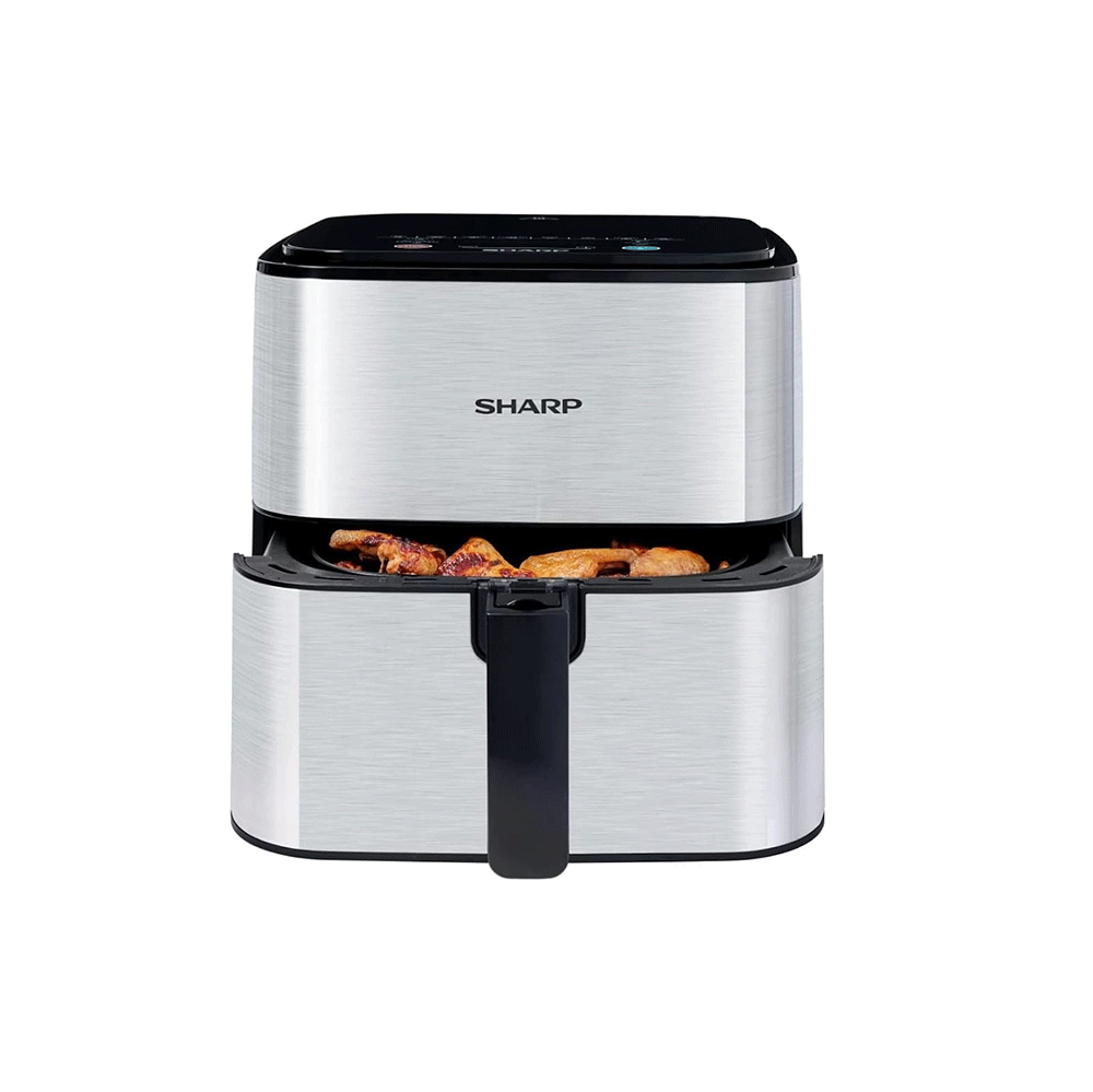 شارب قلاية هوائية بقوة 1600 وات 7 لتر بثمان قوائم طهي موديل KF-AF70RT-S3 - فضي