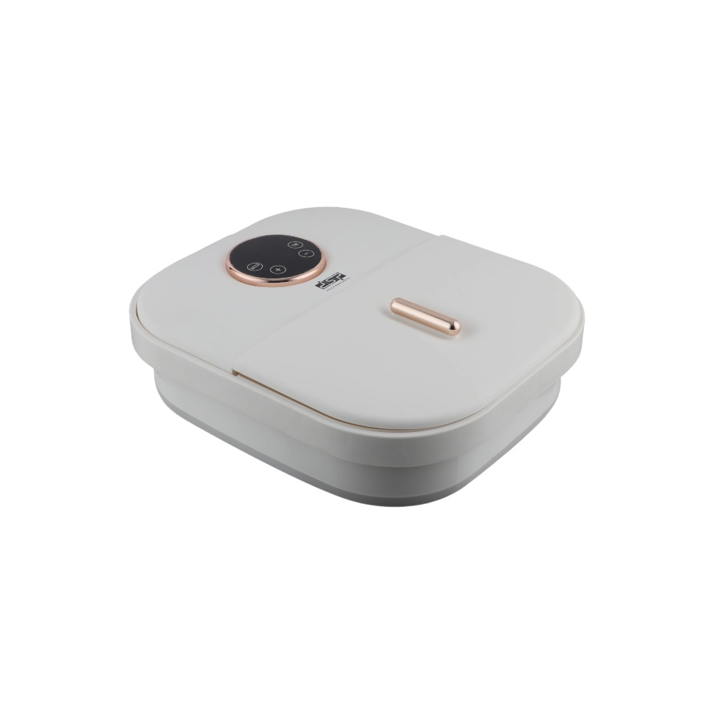 دي اس بي حوض استحمام القدم القابل للطي مع تدليك بالفقاعات والحرارة بقوة 450 وات وسعة 7.7 لتر موديل  KD9001 - أبيض