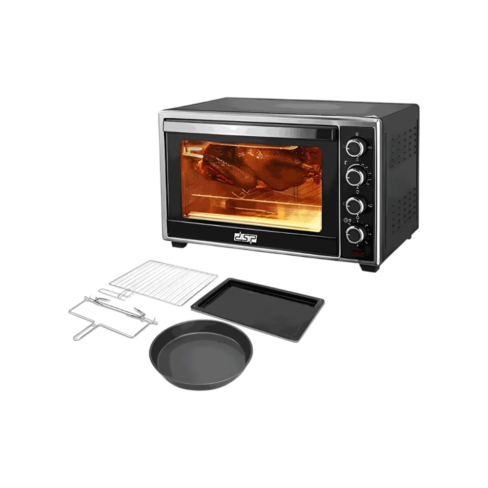 دي اس بي فرن كهربائي 48 لتر 5 في 1 مع شواية وطلاء مينا موديل KT-48b - أسود