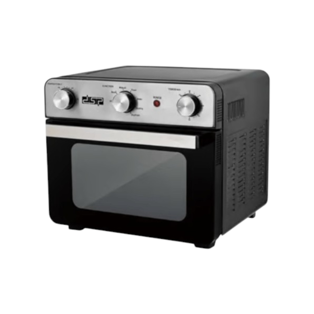 دي اس بي فرن هوائي 23 لتر مع باب زجاجي مزدوج مقاوم للحرارة موديل KT23C - أسود