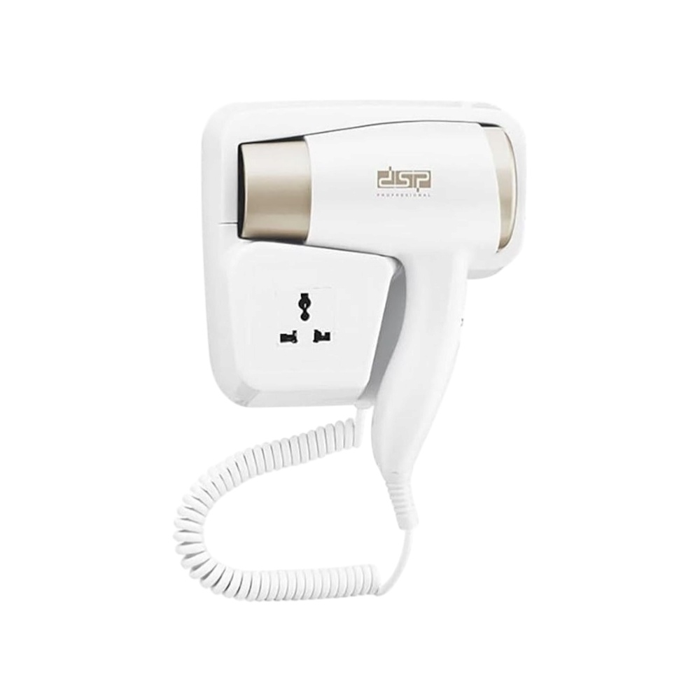 دي اس بي مجفف شعر مثبت على الحائط بقوة 2000 وات موديل 30389 - أبيض 