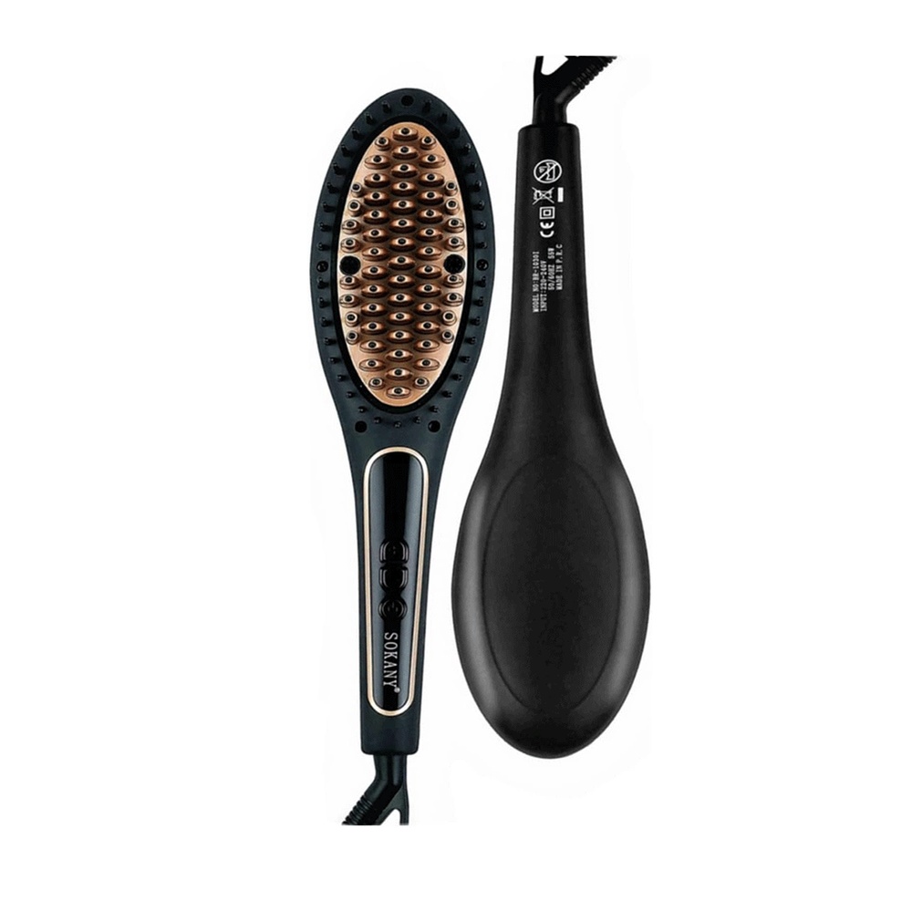 سوكاني فرشاة تصفيف الشعر الحرارية الأيونية مع شاشة LCD موديل BR-1030i - رمادي