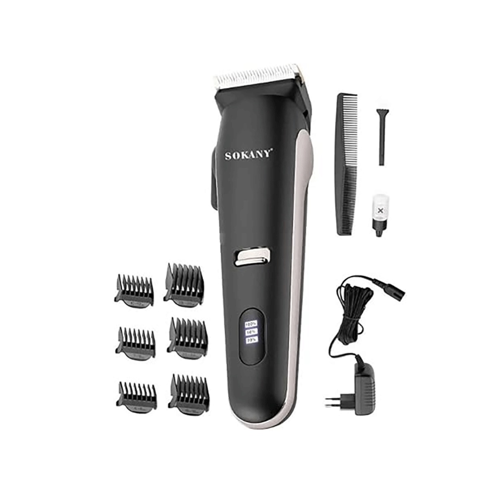 سوكاني ماكينة حلاقة شعر متعددة الاستخدامات قابلة للشحن موديل HC-570 - أسود