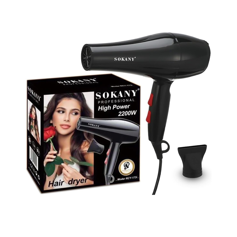 سوكاني استشوار شعر احترافي بقوة 2200 وات موديل RCY-173i - أسود