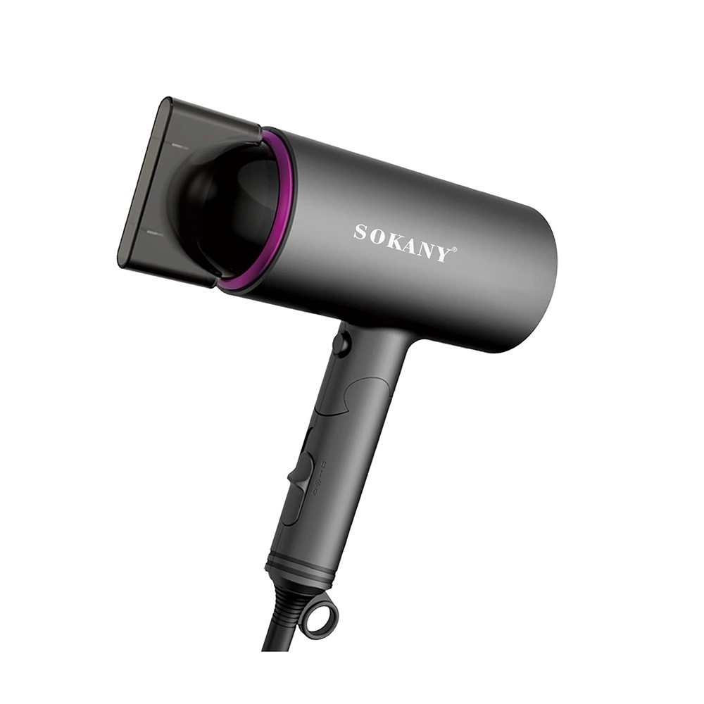 سوكاني مجفف شعر أيوني احترافي بقوة 1600 وات موديل SK-2221 - رمادي