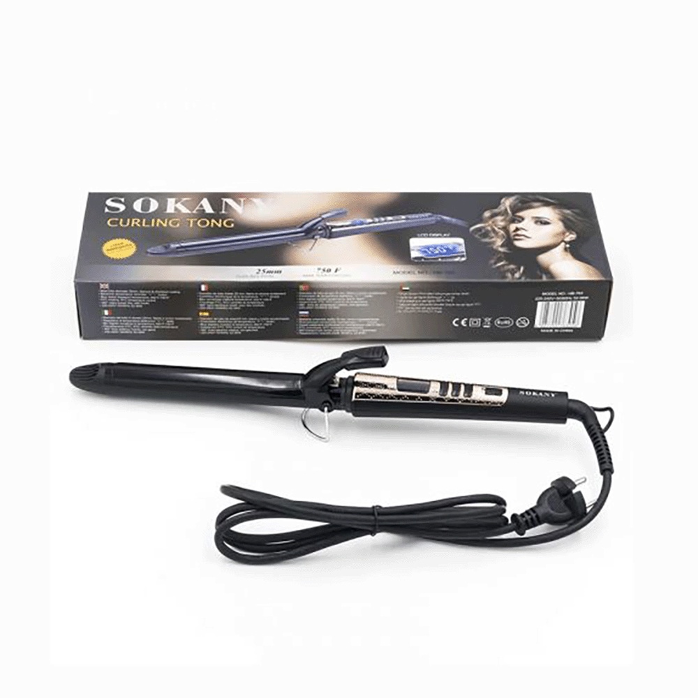 سوكاني مكواة تجعيد الشعر الاحترافية بقوة 59 وات موديل HB-763 - أسود