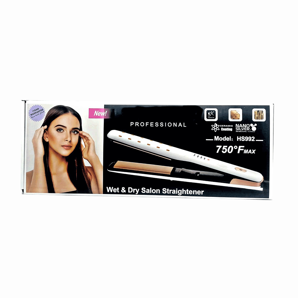 سوكاني مكواة فرد الشعر الاحترافية موديل HS-992 - أبيض