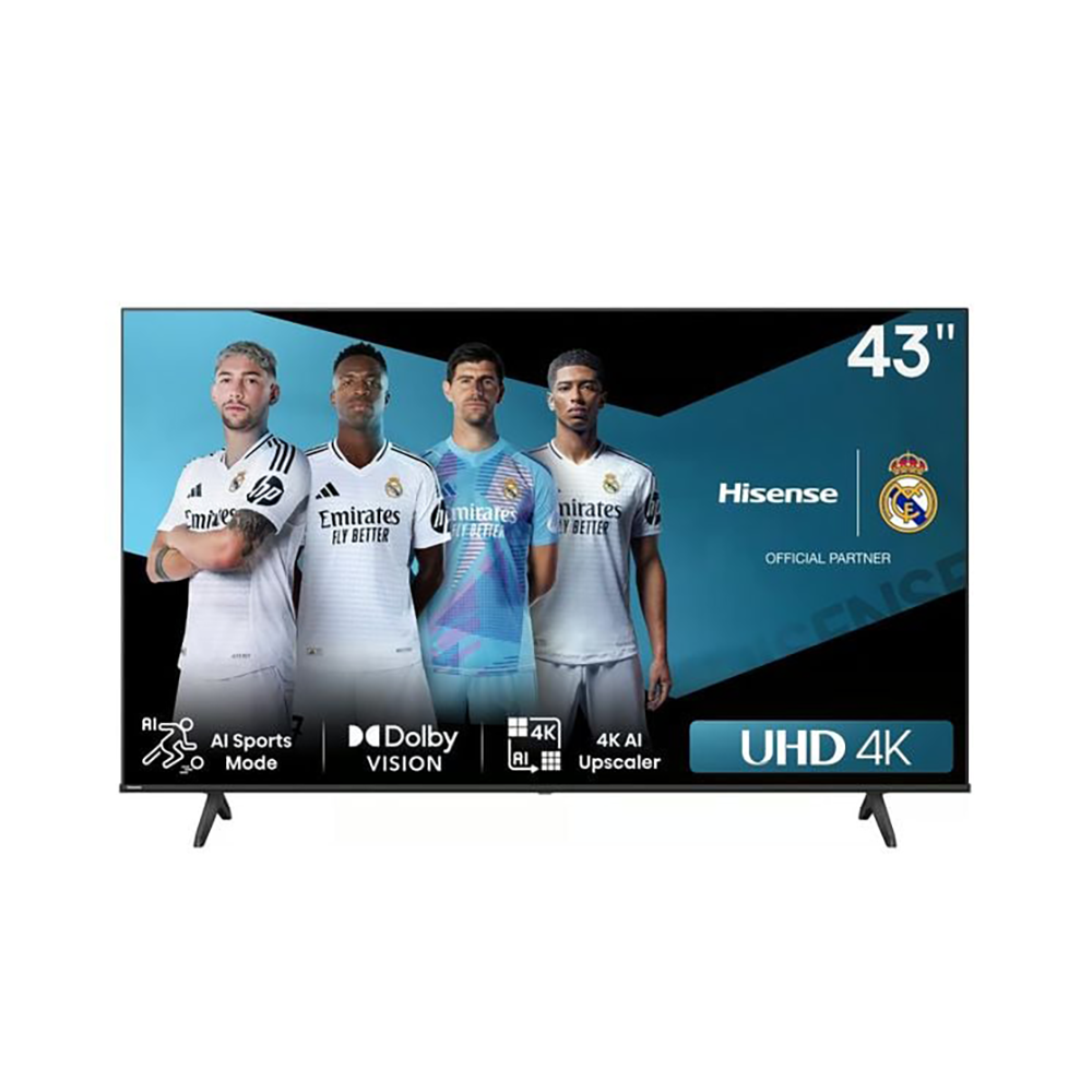 هايسنس تلفزيون ذكي 4K قياس 43 بوصة وقوة 70 وات موديل A62QS - أسود