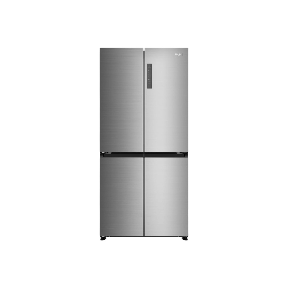 ثلاجة بخار كهربائية هاير ببابين متجاورين سعة 525 لتر قوة 55 وات موديل HRF-525SS - فضي