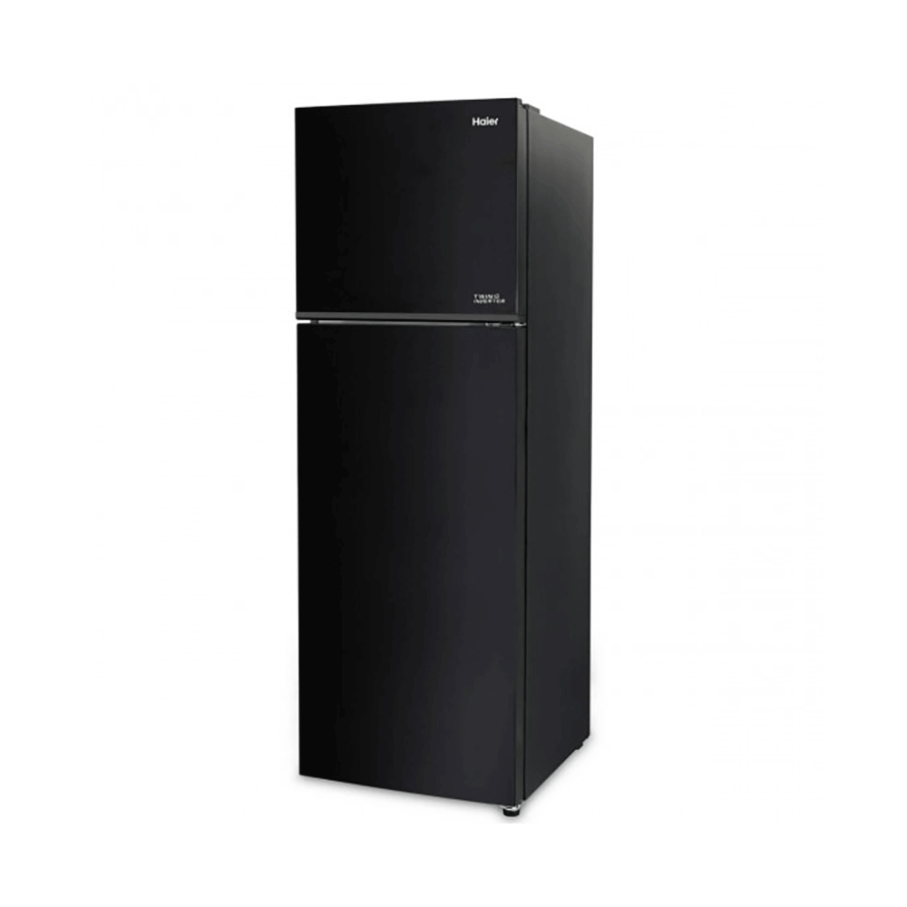 ثلاجة بخار هاير إنفرتر كهربائية سعة 280 لتر بفريزر علوي قوة 40 وات موديل HRF-388BS - أسود