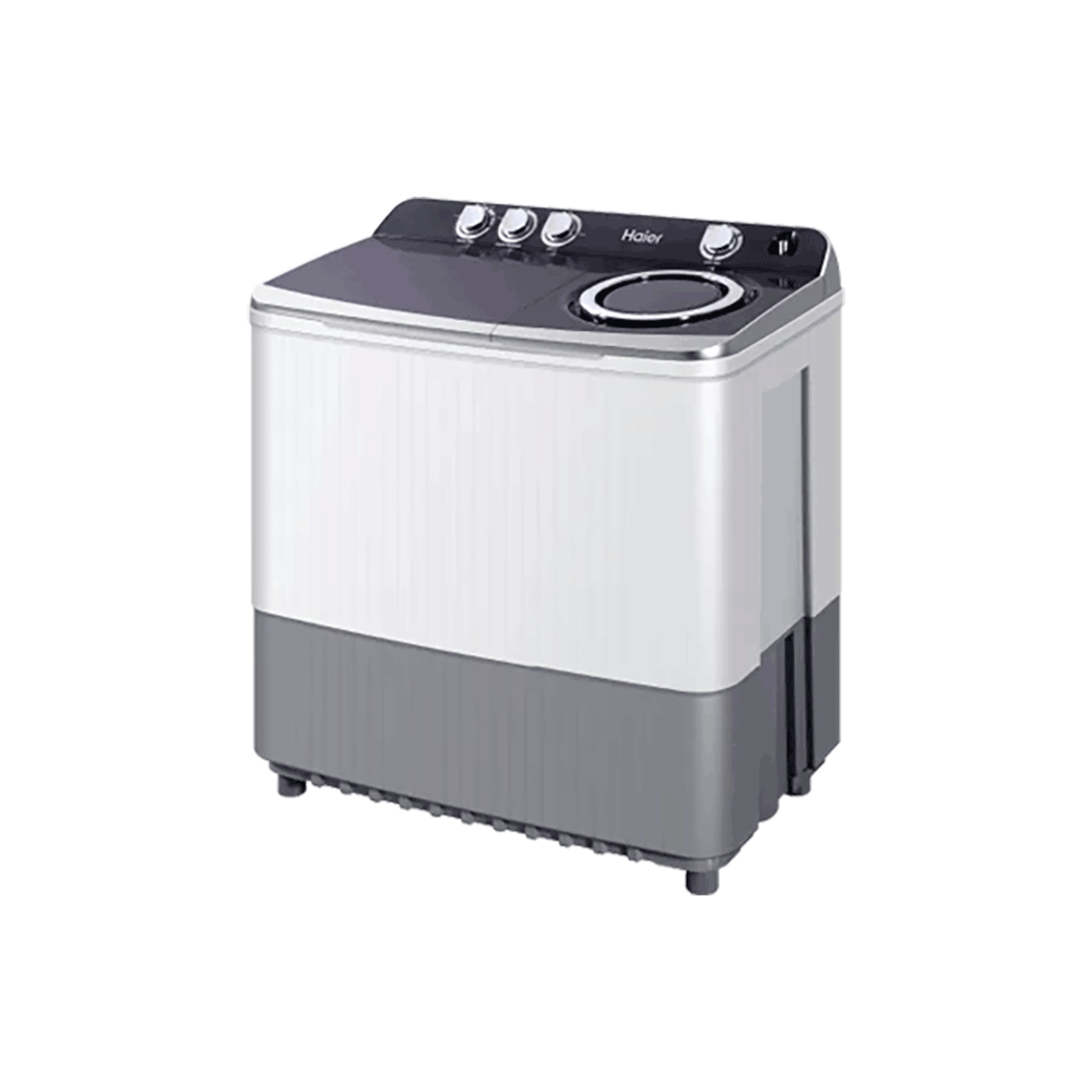 هاير غسالة حوضين نصف أوتوماتيكية سعة 15 كيلو  وقوة 430 وات موديل HWM150-M186 - أبيض