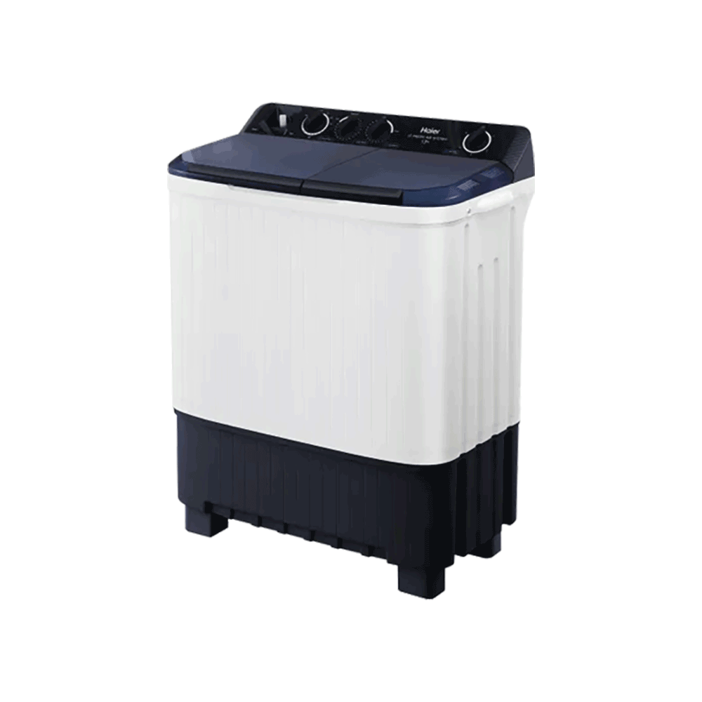 هاير حوضين غسالة نصف أوتوماتيكية سعة 13 كيلو وقوة 430 وات HTW130-M1217 - أبيض