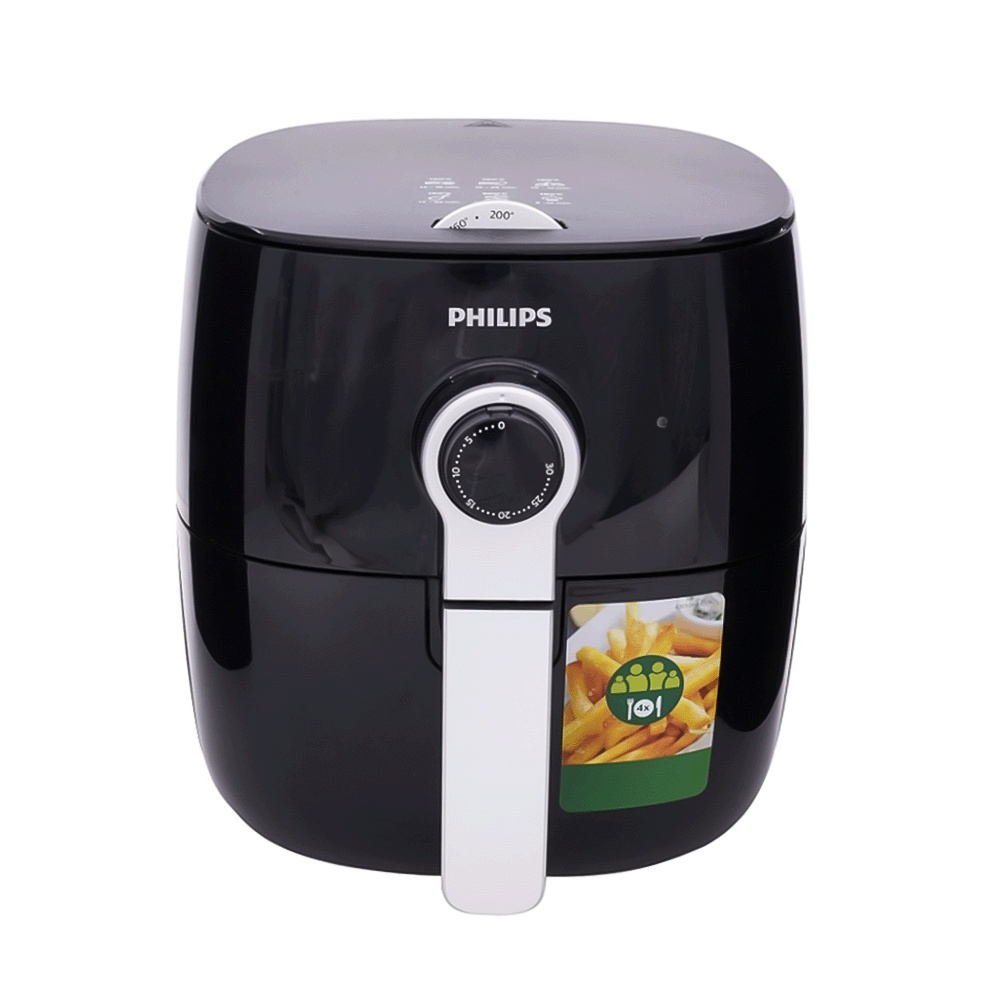 فيليبس قلاية هوائية فيفا كوليكشن بسعة 0.8 كجم و قوة 1300 وات موديل ‎HD9623- أسود