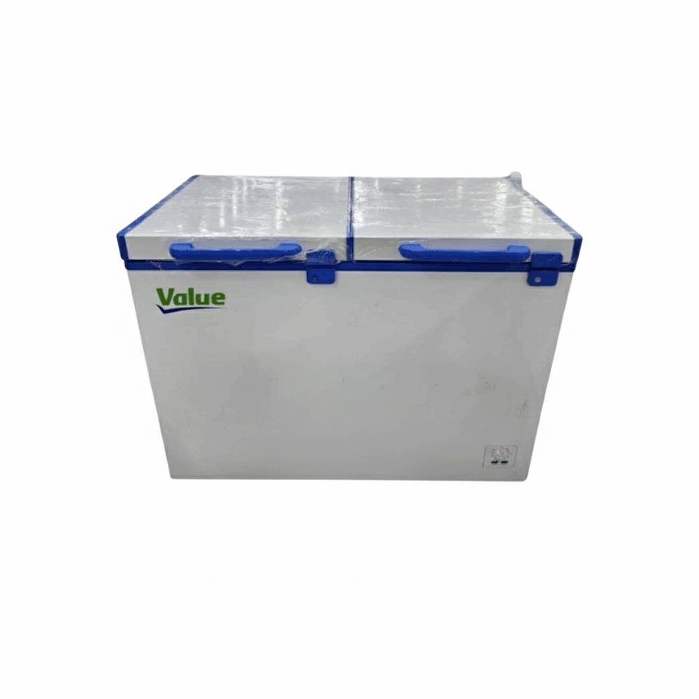 فريزر فاليو بابين نظامين كهرباء وبطارية 12 فولت بسعة 268 لتر وقوة 165 وات موديل 268DC - أسود