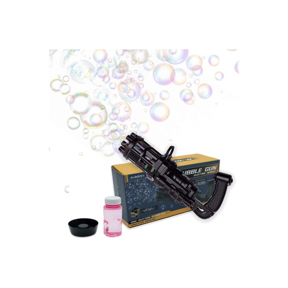 لعبة مسدس صنع الفقاعات مع محلول للفقاعات - 8 فتحات 
