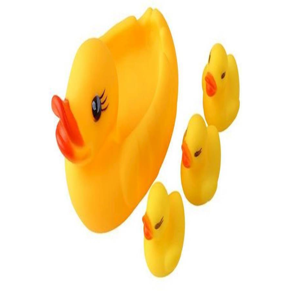  دمى بط مطاطية للتسابق أم وصغار