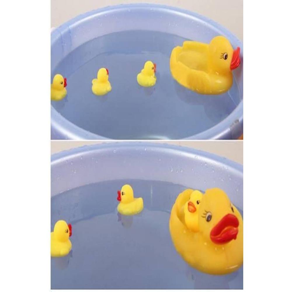  دمى بط مطاطية للتسابق أم وصغار